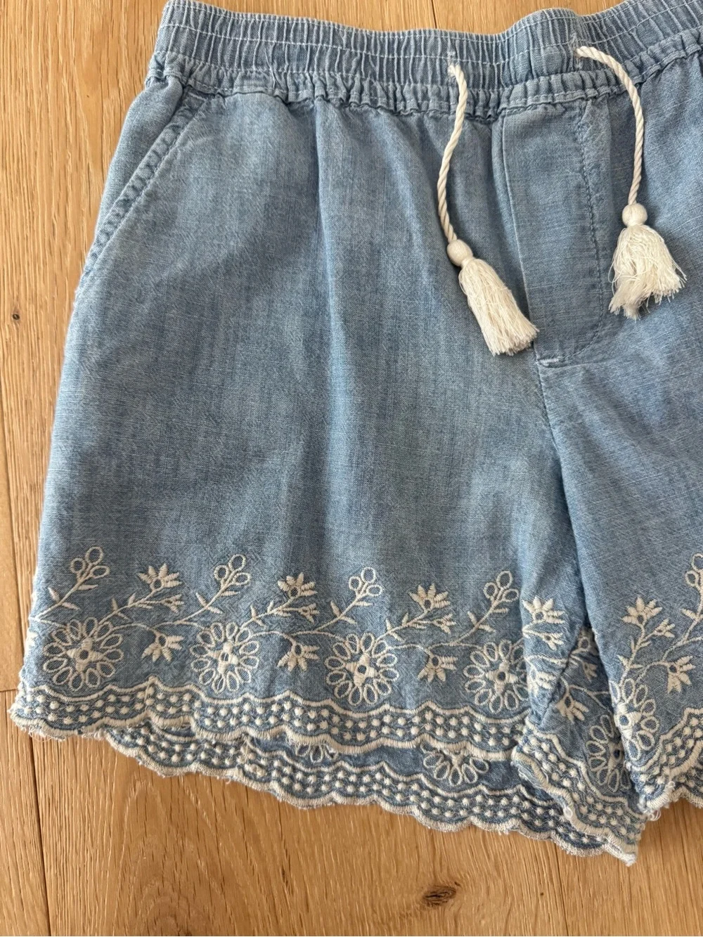 Gap Kids Chambray Eyelet Shorts